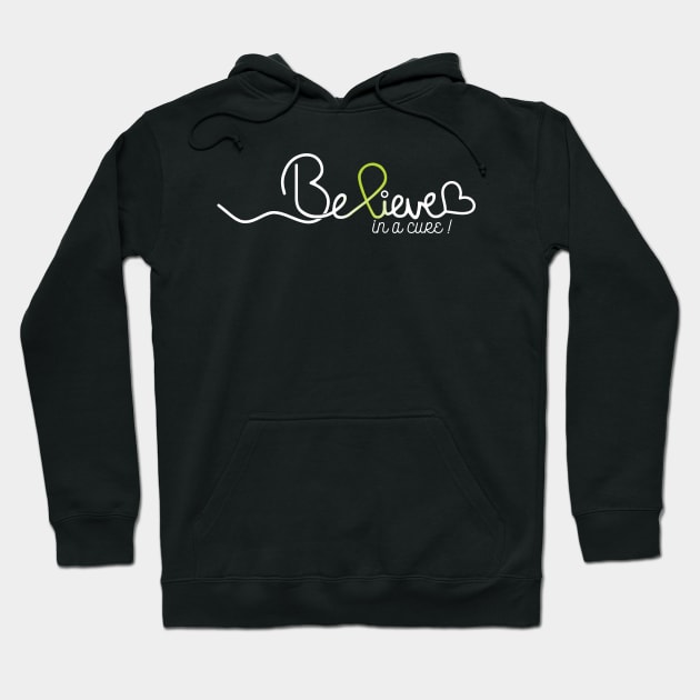 Believe- Lymphoma Cancer Gifts Lymphoma Cancer Awareness Hoodie by AwarenessClub